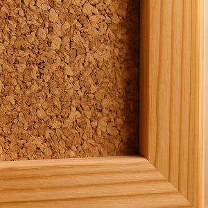 Pizarra Corcho 60x90 Borde Madera Resistente + Fijadores