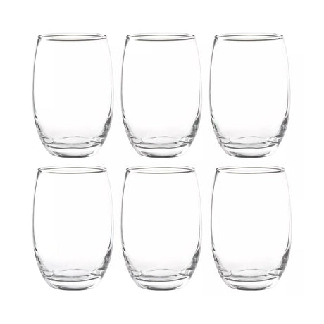 Set 24 Vasos Vidrio Mikonos 460cc Cristar Transparente