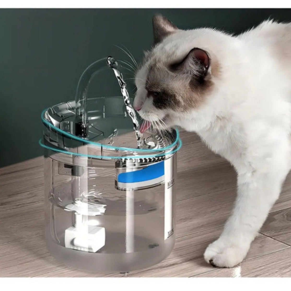 Bebedero Fuente Automático Mascotas 1.8L Silencioso Filtro