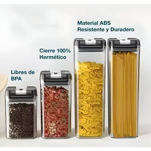 Set 7 Contenedores Cocina Despensa para Alimentos Alta Calidad | Disparo.cl