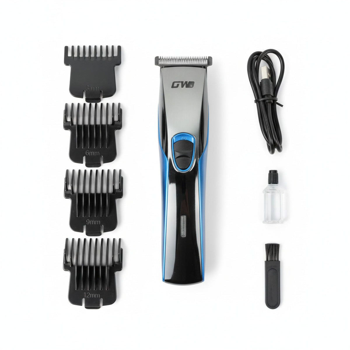 Cortadora Pelo Inalámbrica 4 Cabezales Azul GW