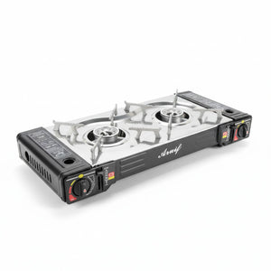 Cocinilla Doble Fogon Gas 20cm Diametro Camping 63cm