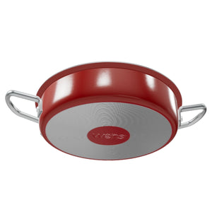 Paila Antiadherente 16 cm de Aluminio Roja con Asas Metálicas