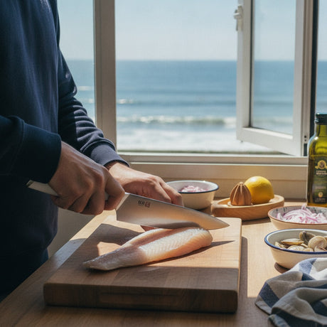 Cuchillo Chef Cocina Tokai 33cm Acero Wayu