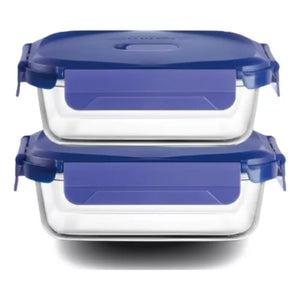 Pack 2 Contenedores Vidrio Hermético Rectangular 1520mL Luminarc