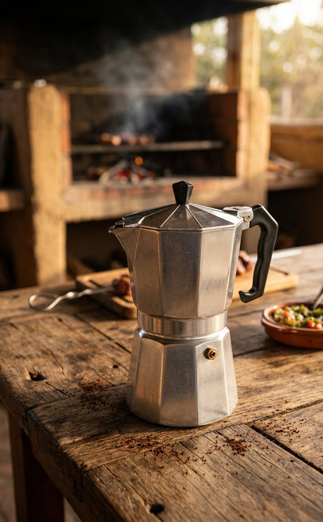 Cafetera Italiana Aluminio 3 Tazas 200mL Clásica 15cm