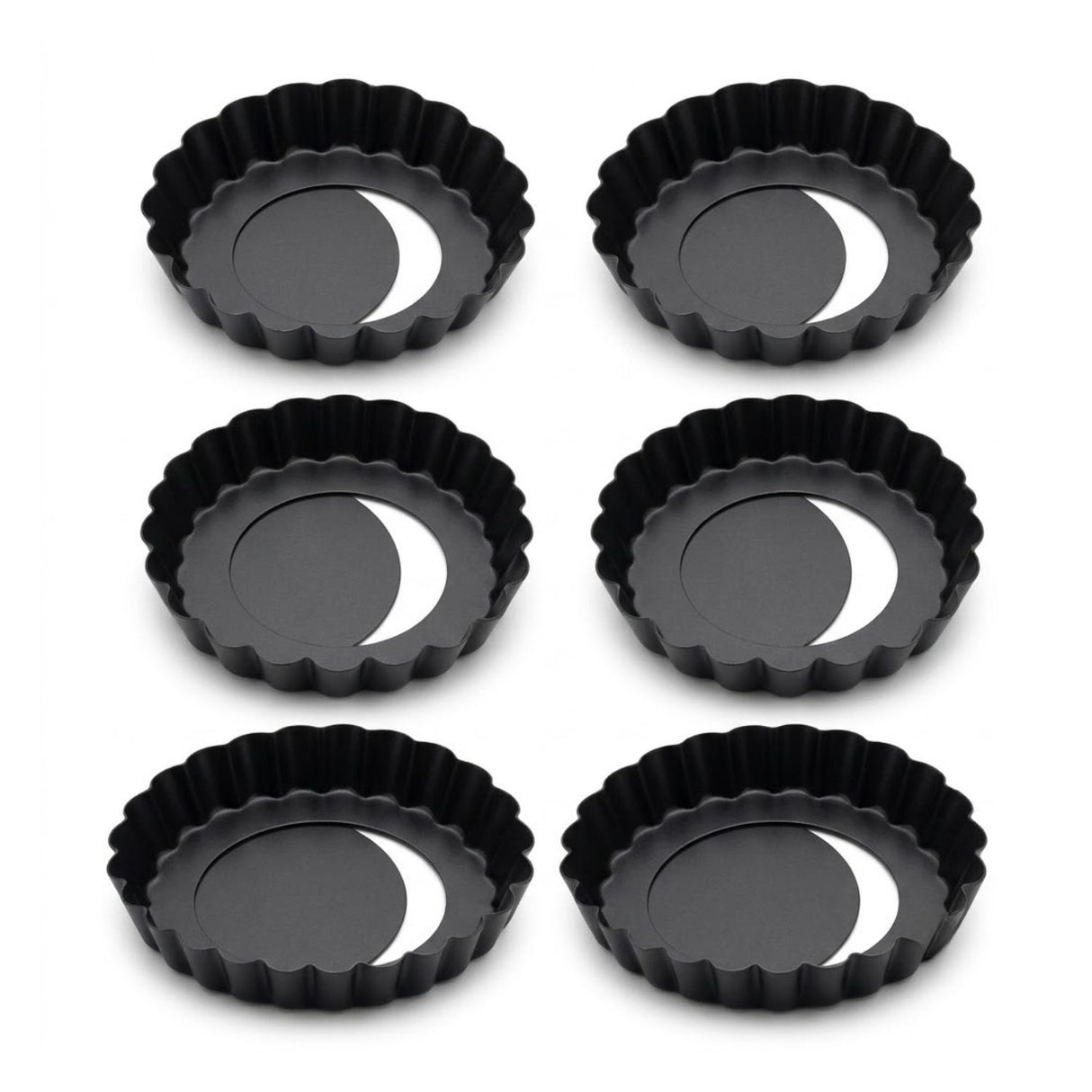 Pack 6 Bandeja Molde Tartaleta 105mm Cocina Quiche