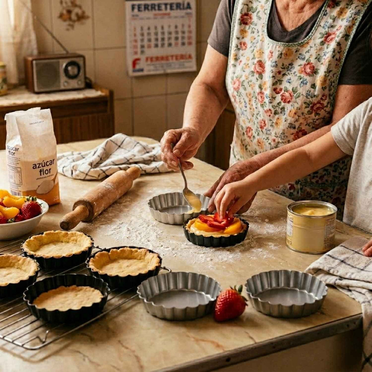 Pack 6 Bandeja Molde Tartaleta 105mm Cocina Quiche