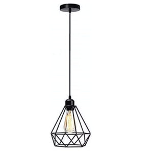Lámpara Techo Colgante Hierro Tetra Black Diamante