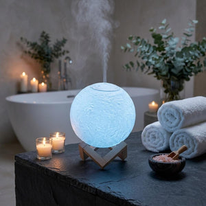 Humidificador Luna Silencioso Aromatico Hogar Blanco