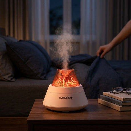 Humidificador Volcan Silencioso 250mL Aromatico Hogar Blanco
