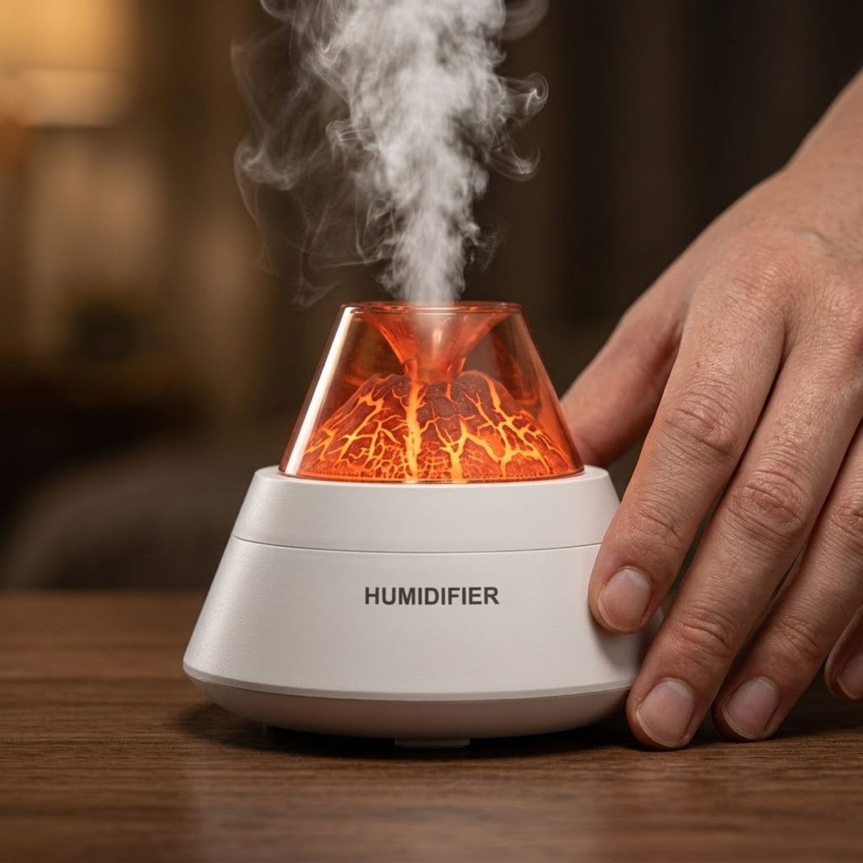 Humidificador Volcan Silencioso 250mL Aromatico Hogar Blanco