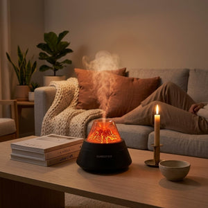 Humidificador Volcan Silencioso 250mL Aromatico Hogar Negro