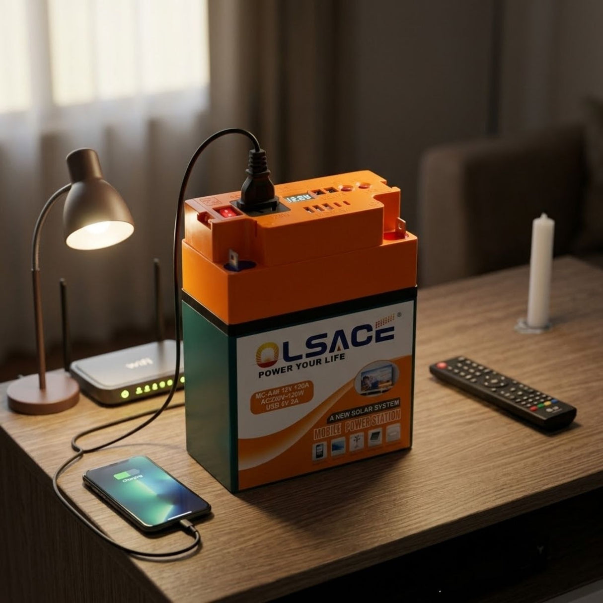 Estación Energía Portátil OLSACE 12V 220V 120W USB