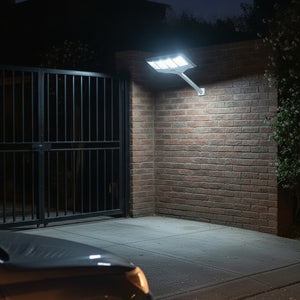 Foco Solar Exterior LED IP65 Sensor Movimiento Brazo 54cm