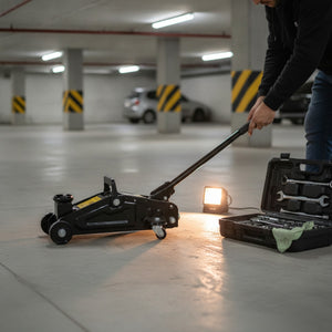 Gata Hidráulica Caimán 2 Toneladas Acero Ruedas Manilla