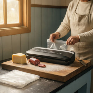 Selladora Al Vacio Alimentos Plastificadora 40cm Negro