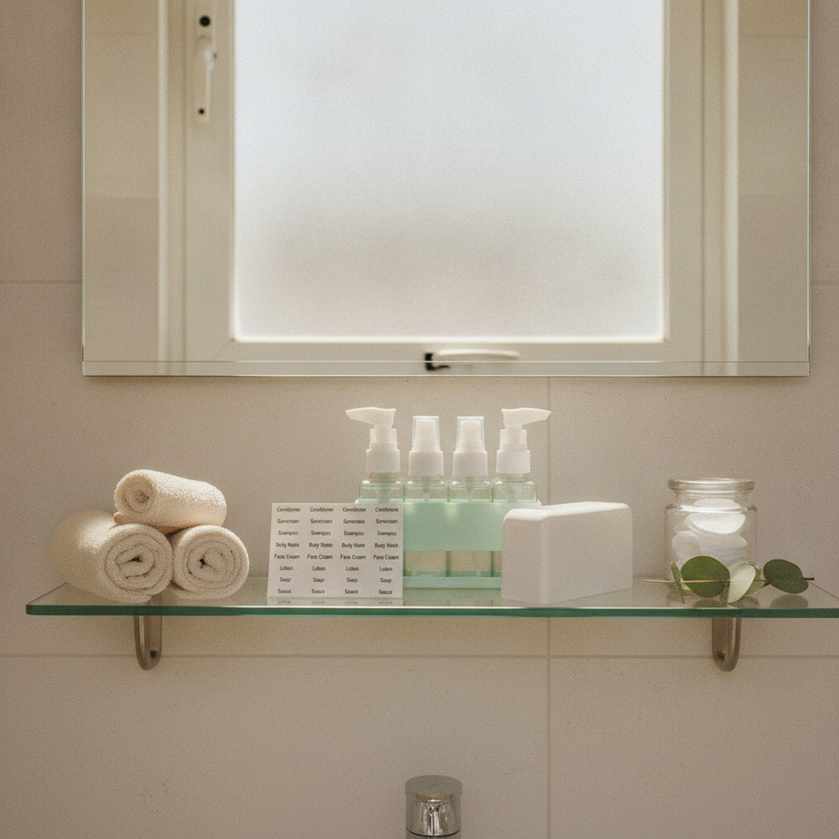 Set 4 Botellas Spray Organizador Baño Verde 12cm