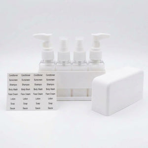 Set 4 Botellas Spray Organizador Baño Blanco 12cm