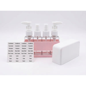 Set 4 Botellas Spray Organizador Baño Rosa 12cm
