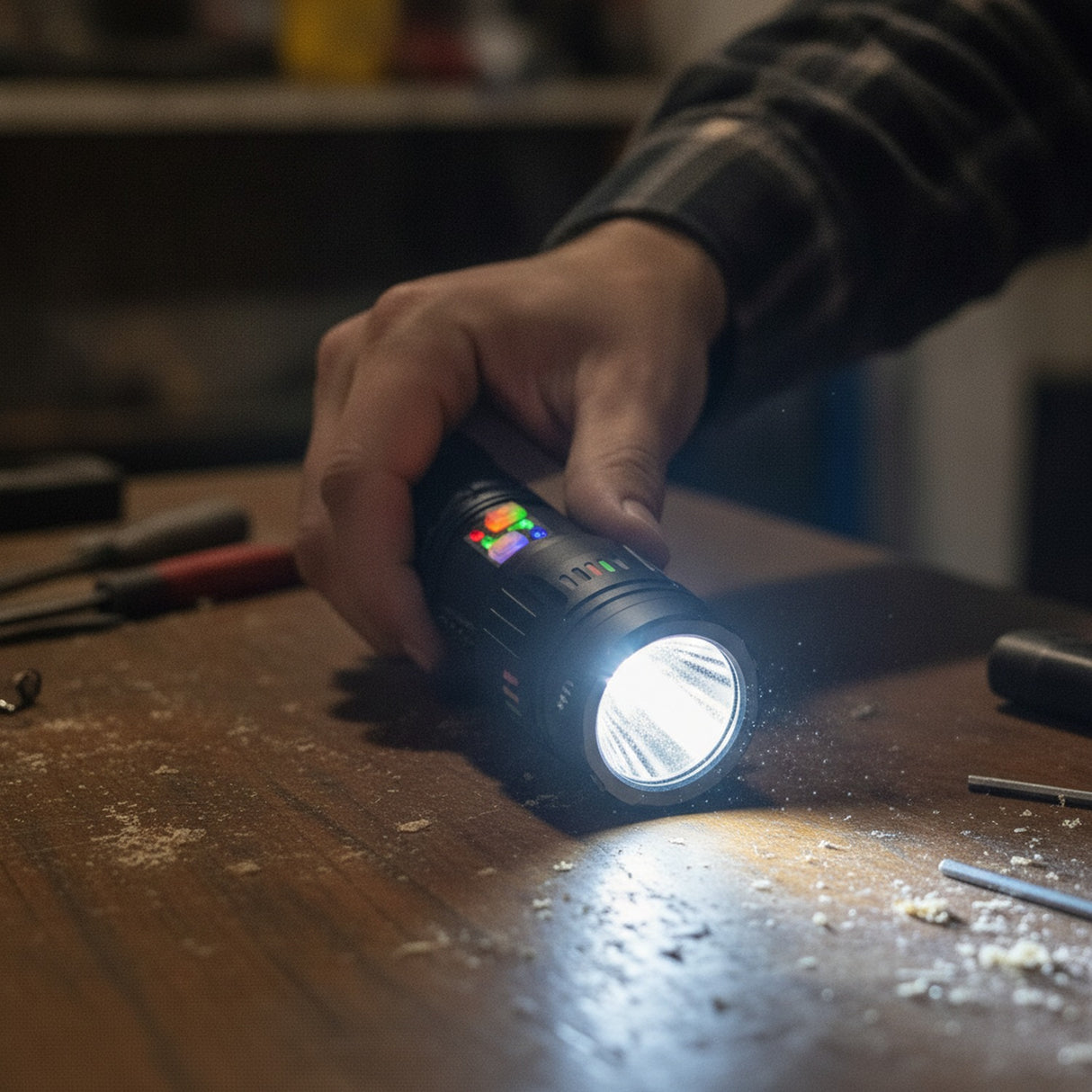 Linterna LED Recargable 60W Zoom Powerbank USB C Rescate