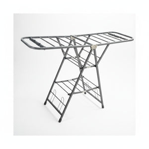 Tendedero Ropa Acero Plegable Gris 3 Alas
