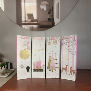 Set 10 Bolsas Regalo Navidad Vino Espumante 36x12cm Rosa