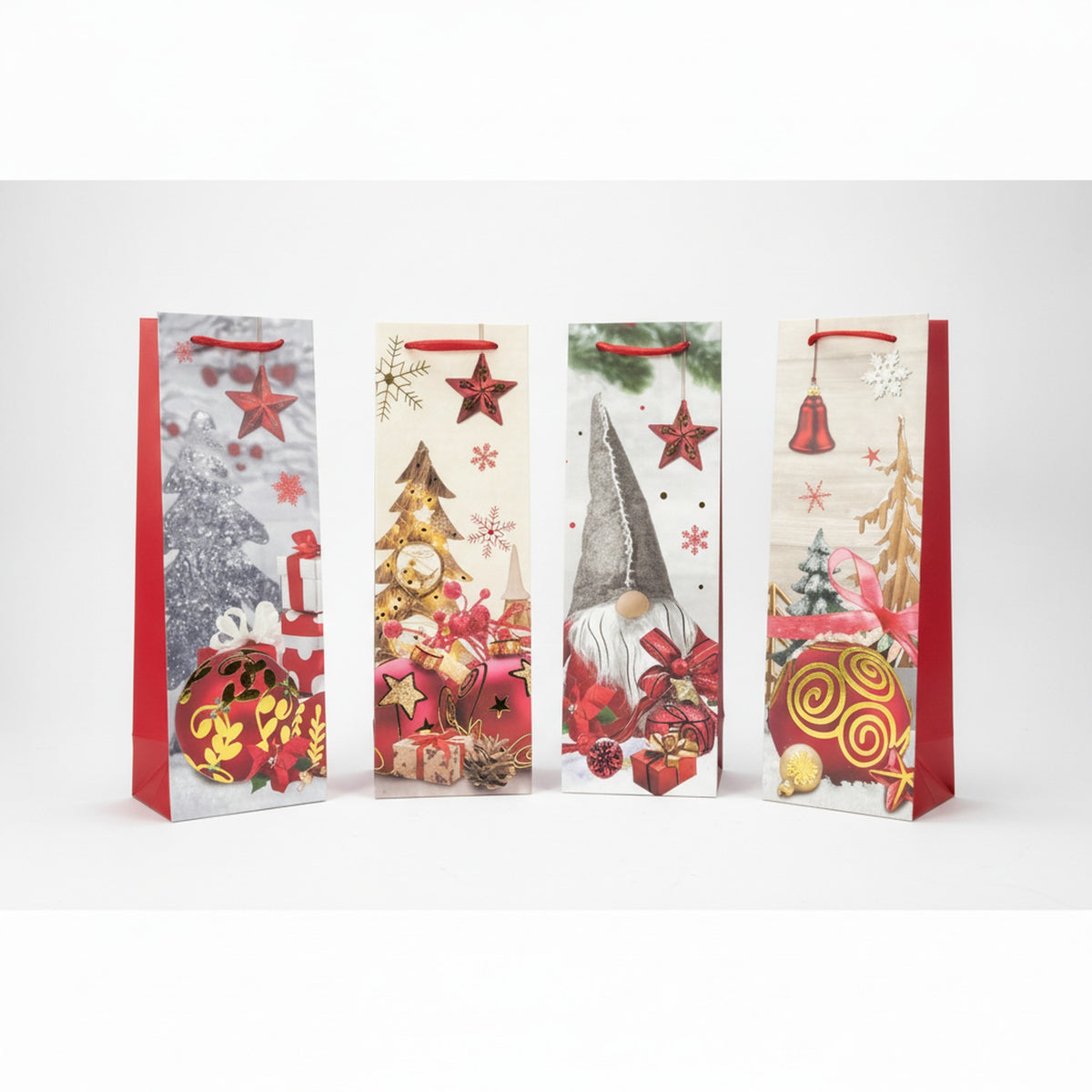 Set 10 Bolsas Regalo Navidad 36cm Vinos Espumantes