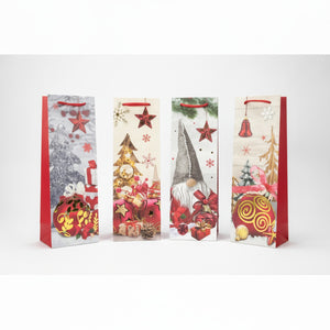 Set 10 Bolsas Regalo Navidad 36cm Vinos Espumantes
