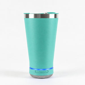Vaso Termico Parlante Bluetooth Acero Turquesa 18cm