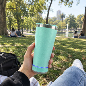Vaso Termico Parlante Bluetooth Acero Turquesa 18cm