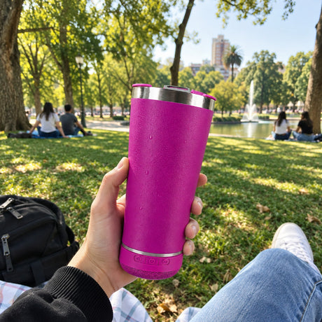 Termo Vaso Térmico 18cm Parlante Bluetooth Con Destapador