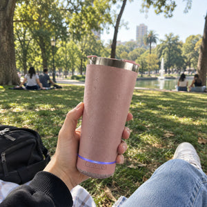 Vaso Termico Parlante Bluetooth 18cm Marron Con Destapador