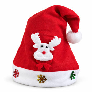 Gorro Navidad Reno Rojo Celebración Festividad 38cm