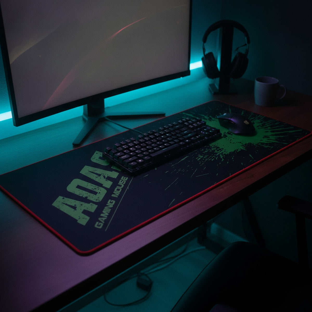 Mousepad Gamer 77x30cm Negro AOAS Antideslizante