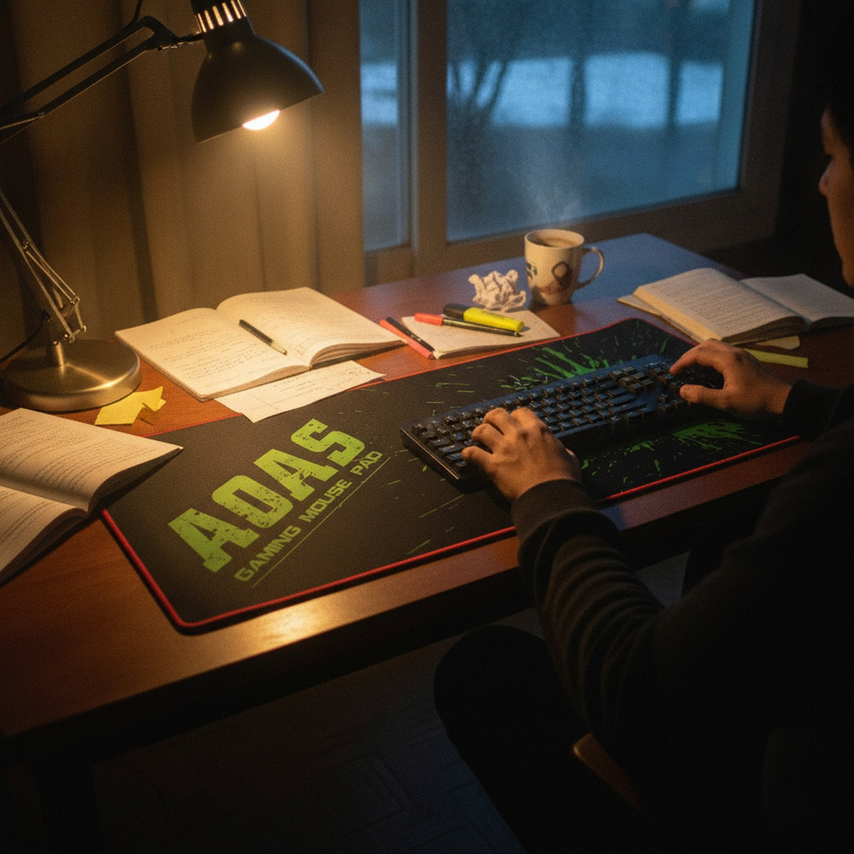 Mousepad Gamer 77x30cm Negro AOAS Antideslizante