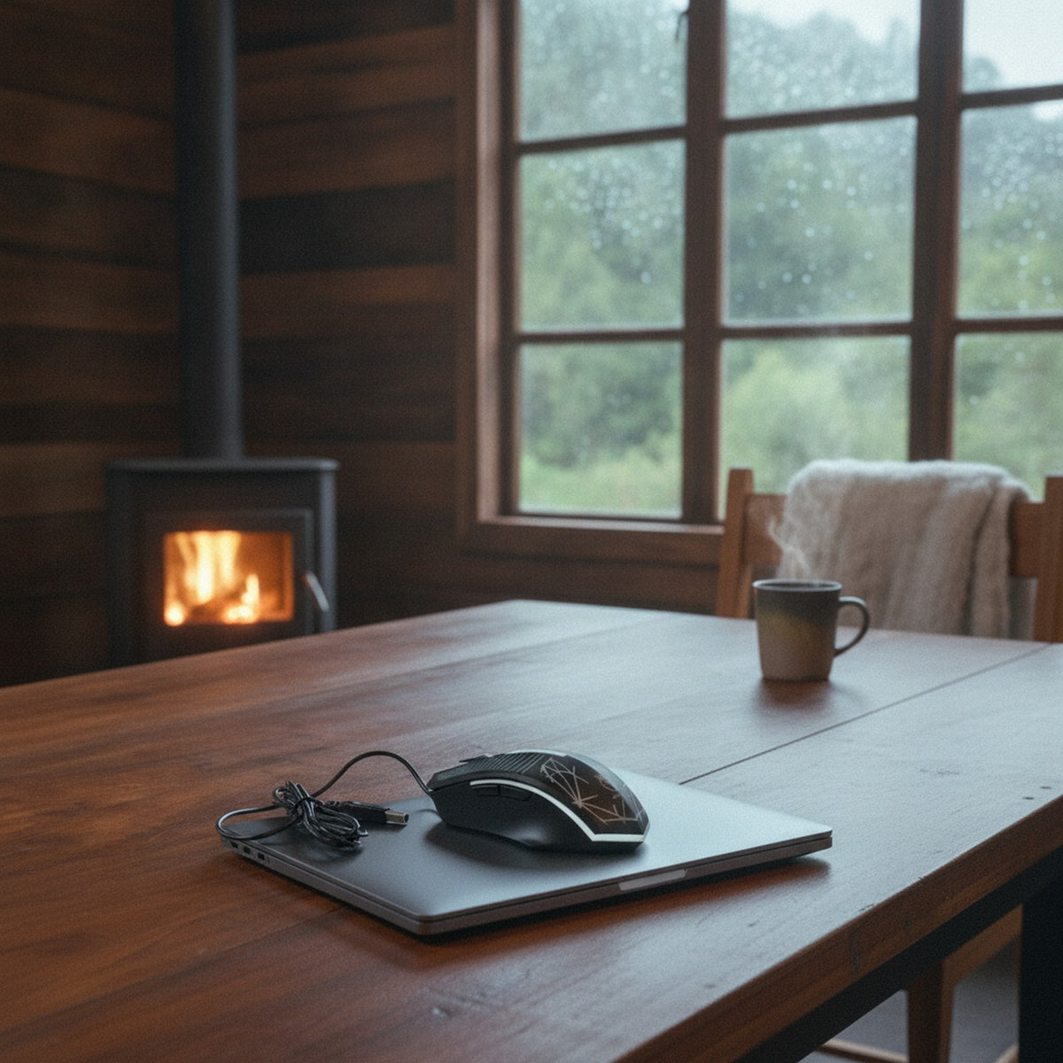 Mouse Gamer USB 1200 DPI Iluminacion RGB Aoas 80cm