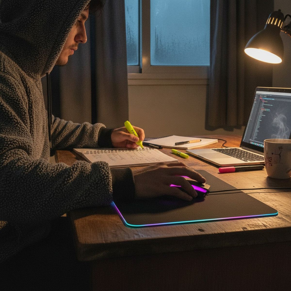 Mouse Gamer RGB Con Cable USB 1200 DPI Ergonómico