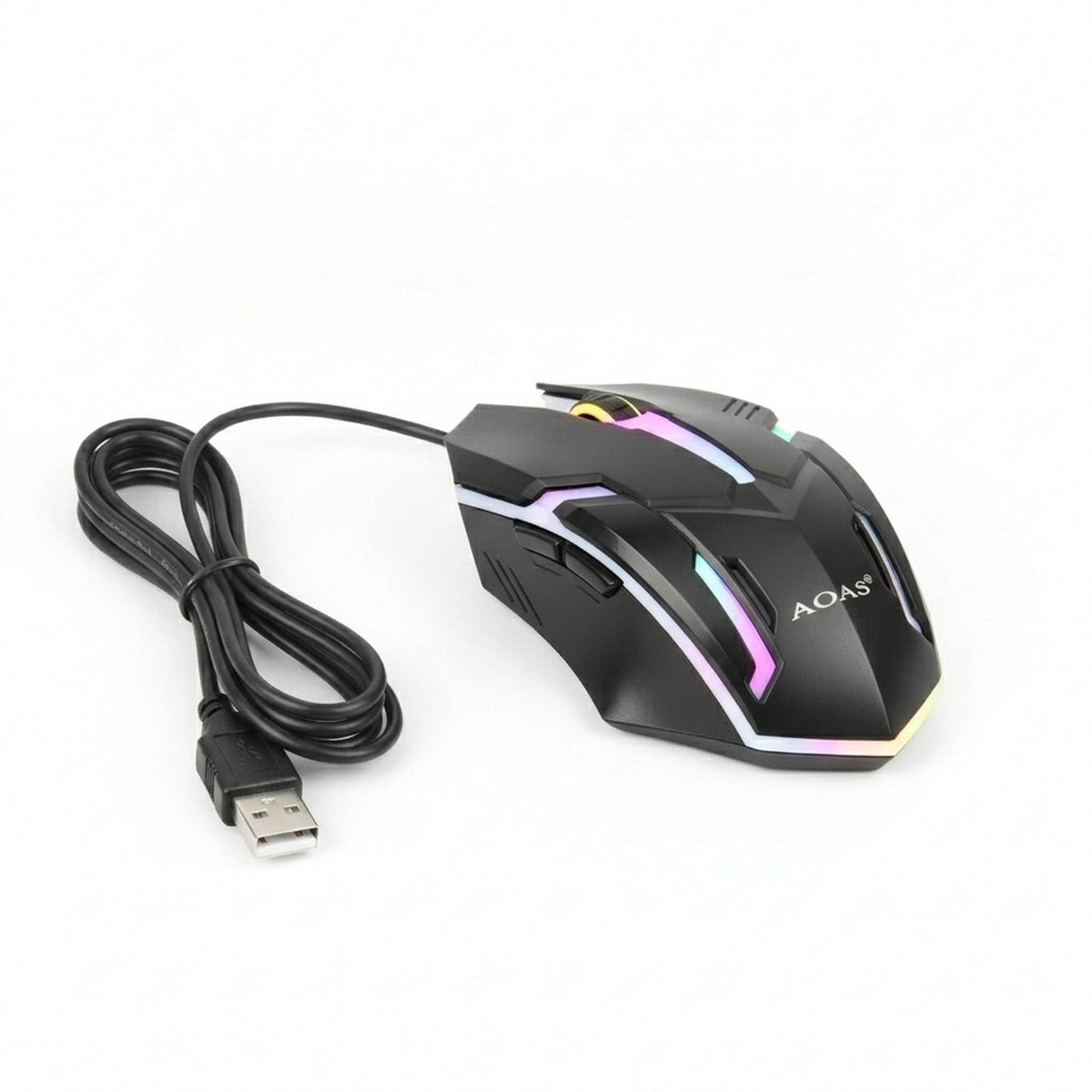Mouse Gamer RGB 1200 DPI Alambrico USB AOAS