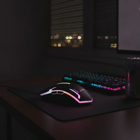 Mouse Gamer RGB 1200 DPI Alambrico USB AOAS