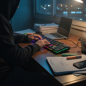 Teclado Gamer RGB 109 Teclas Español USB Negro Disparo