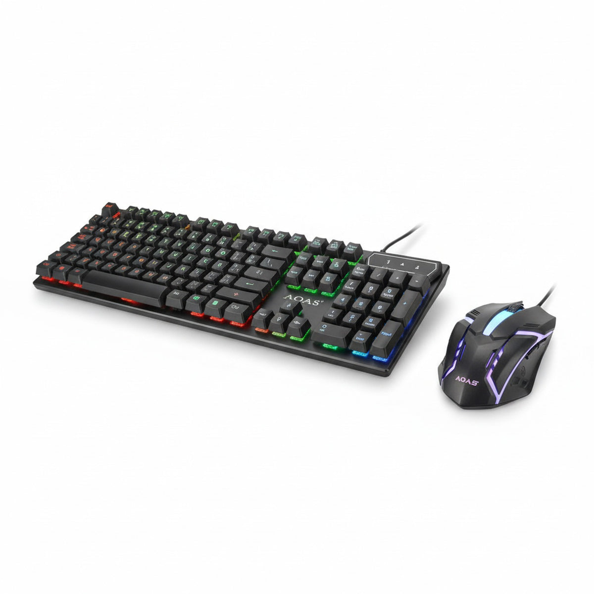 Combo Teclado Mouse Español 109 Teclas Iluminación LED