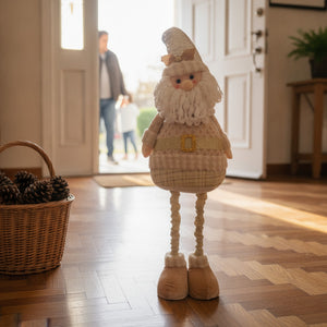 Muñeco Navideño Patas Extensibles 70cm Dorado