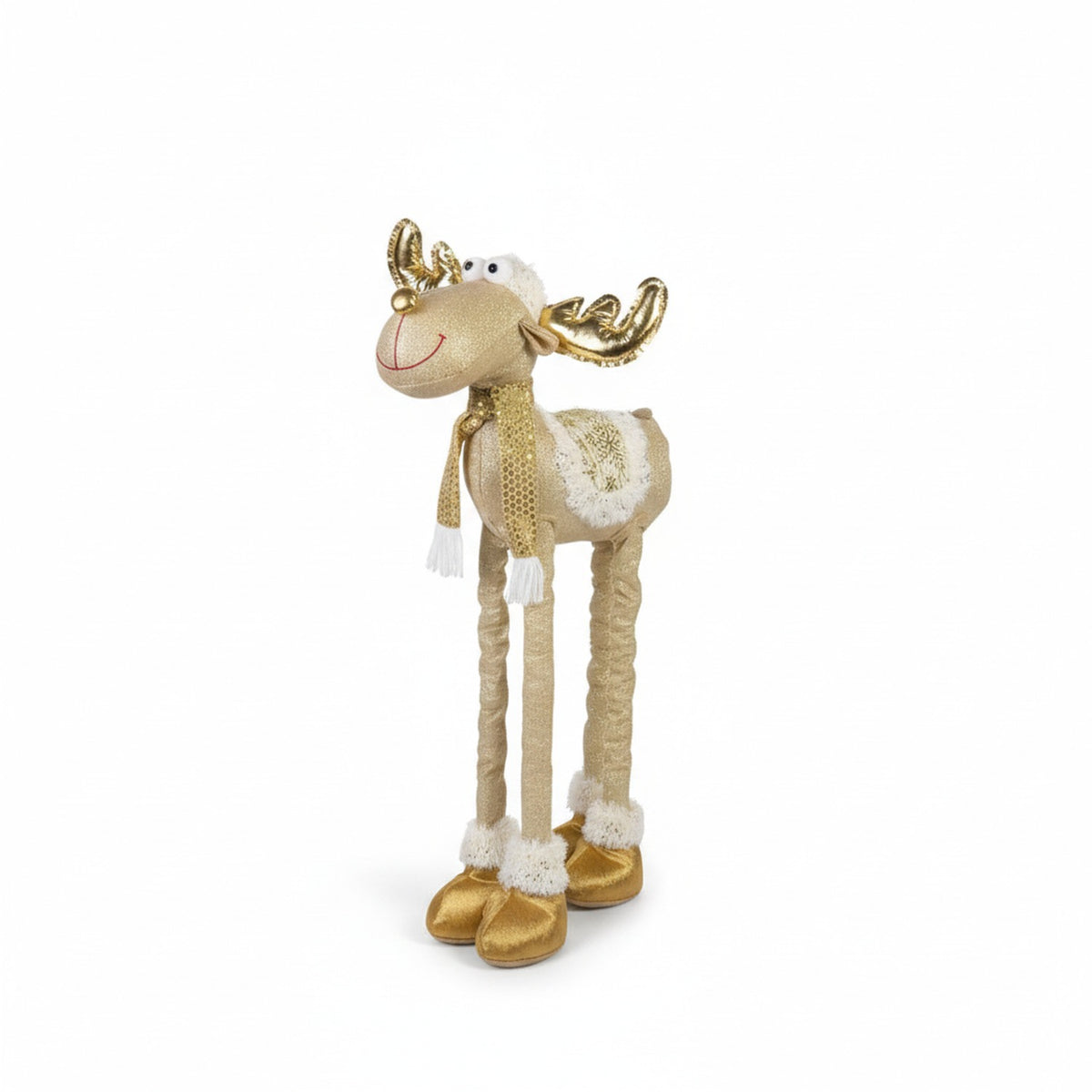 Reno Adorno Navideño Patas Extensibles 50cm Dorado