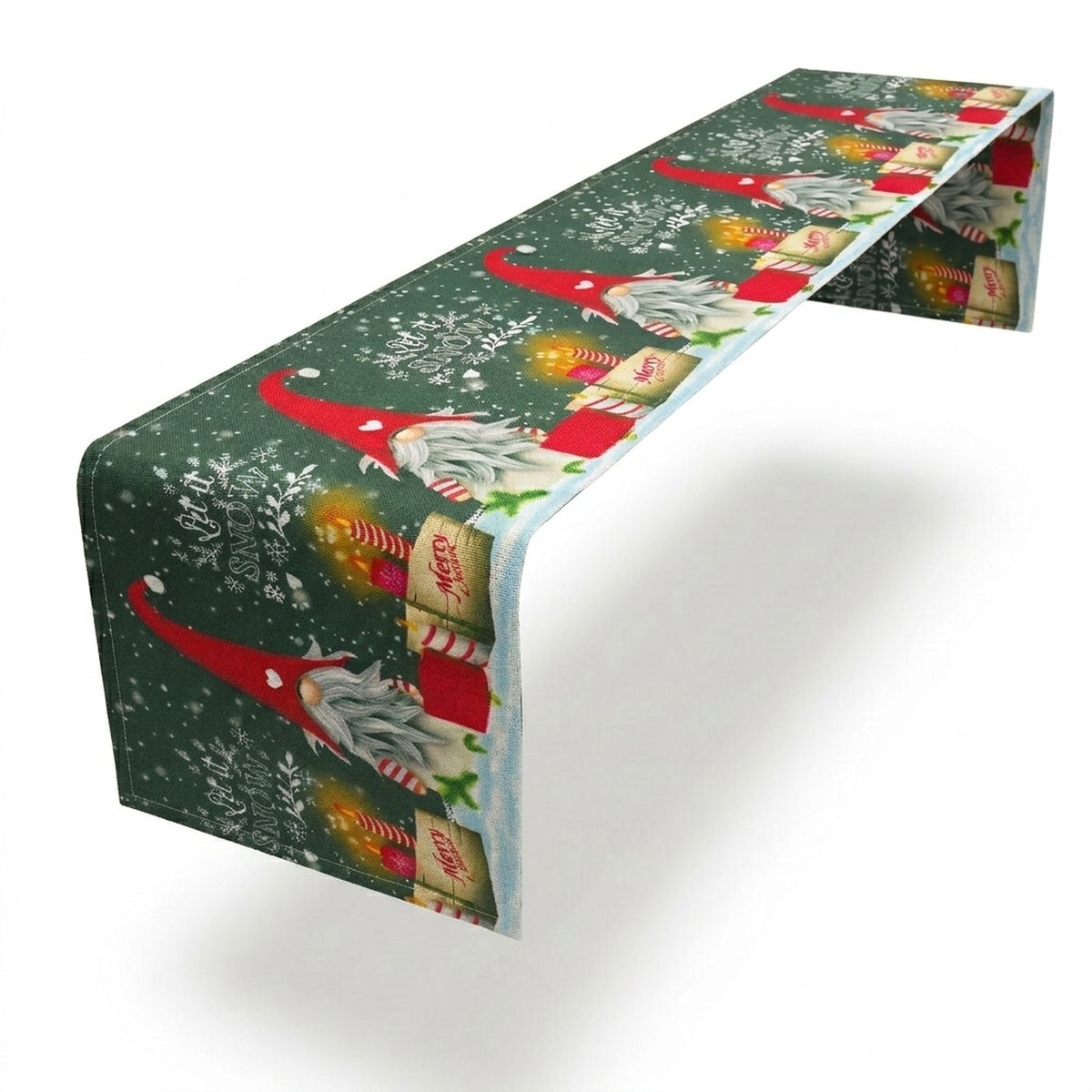 Centro Mesa Navideño Gnomos 180x36cm