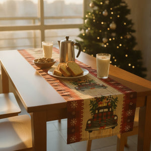 Camino Mesa Navideño 180x36cm Decoración Fiestas