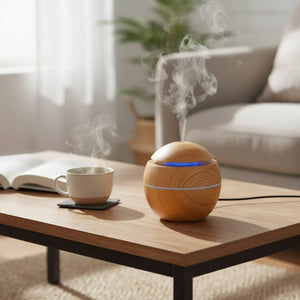 Pack 2 Humidificadores 12 Escencias Aspecto Madera Claro Relajación | Disparo.cl
