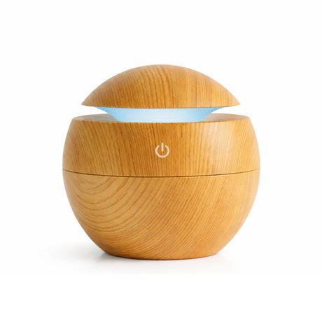 Humidificador Difusor de Escencias Aspecto Madera Claro Relajación | Disparo.cl