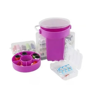 Costurero organizador de 210 piezas en plástico resistente, compacto y colorido, ideal para proyectos de costura y reparaciones.-1-4-1