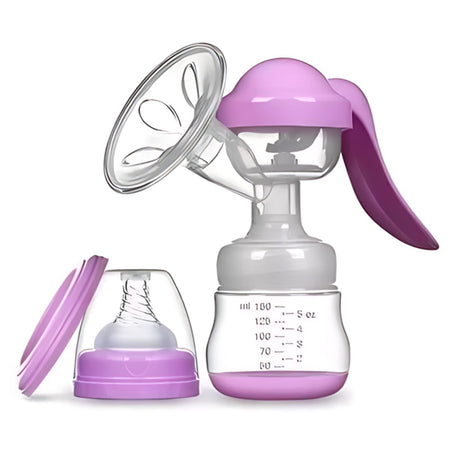 Extractor de leche manual rosa, ergonómico y libre de BPA. Ideal para mamás, fácil de usar y limpiar, perfecto para almacenar leche materna.-1-1-1